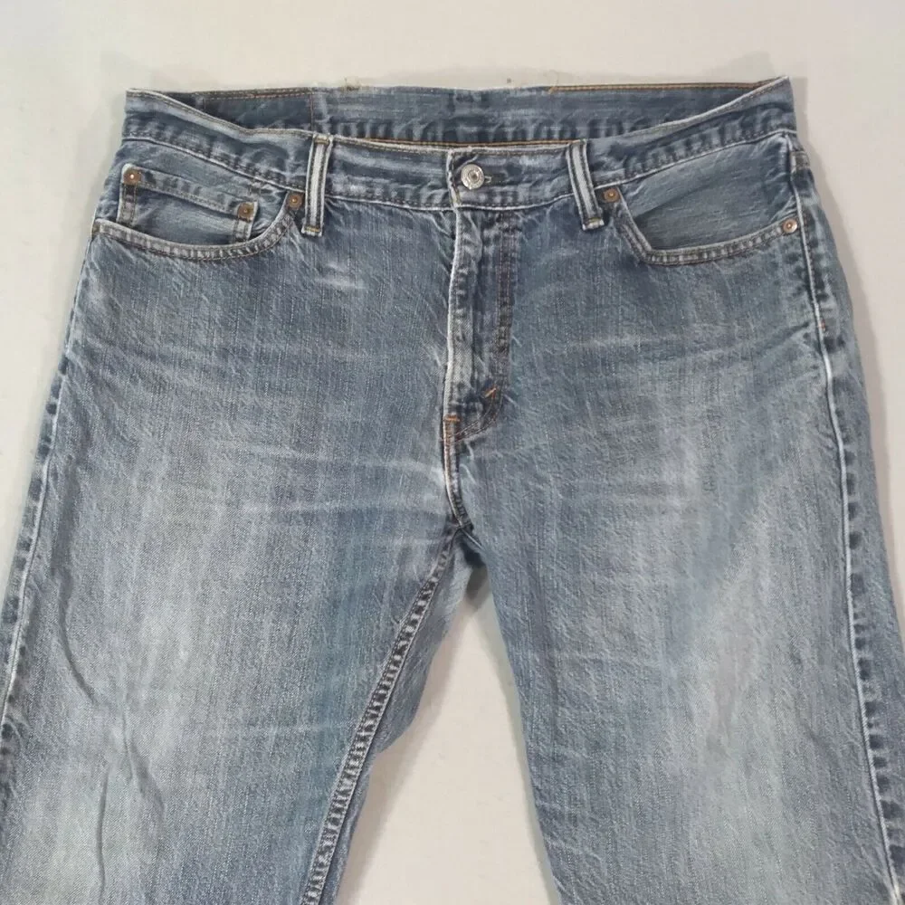 Levi's 514 jeans mens 36‎ x 30 blue denim pants regular slim straight